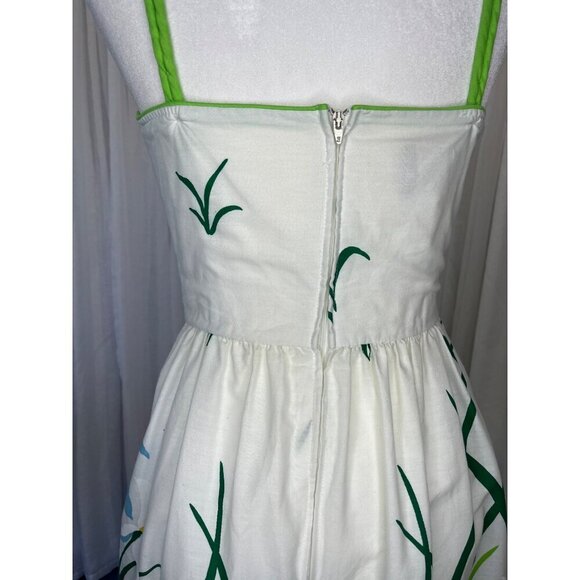 Jenni Vintage Sun Dress 60s 70s MCM Mod Retro Floral Size SMALL Belted - Picture 6 of 11